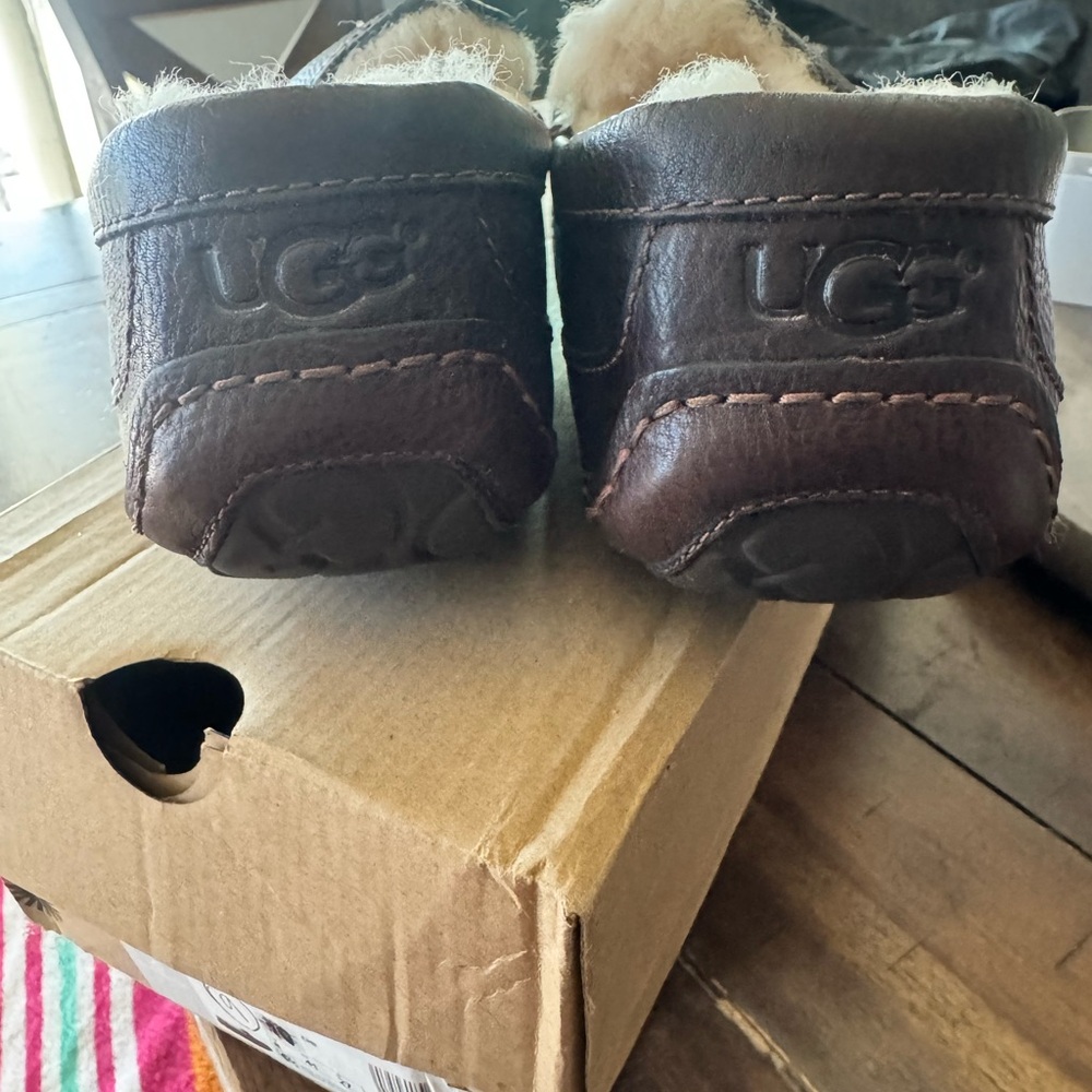 UGG Dark Brown Sheepskin Slippers